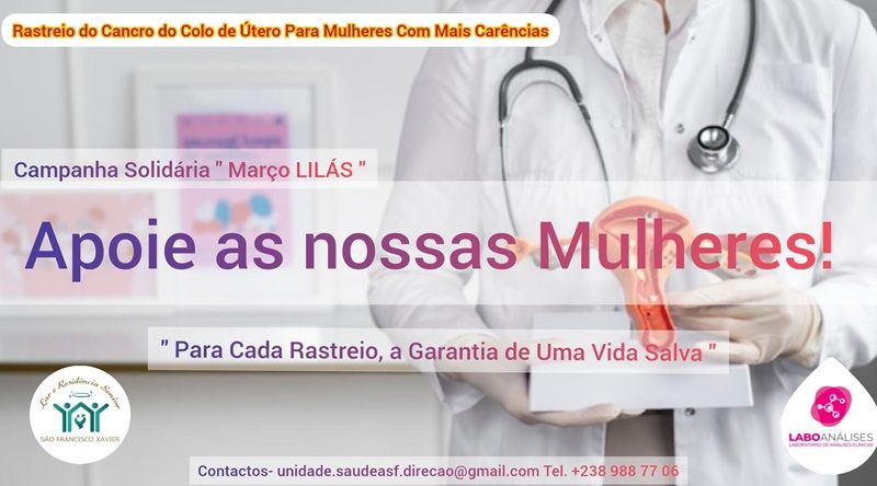 Associação Lar e Residência Sénior São Francisco Xavier lança campanha solidária de rastreio de cancro do colo do útero