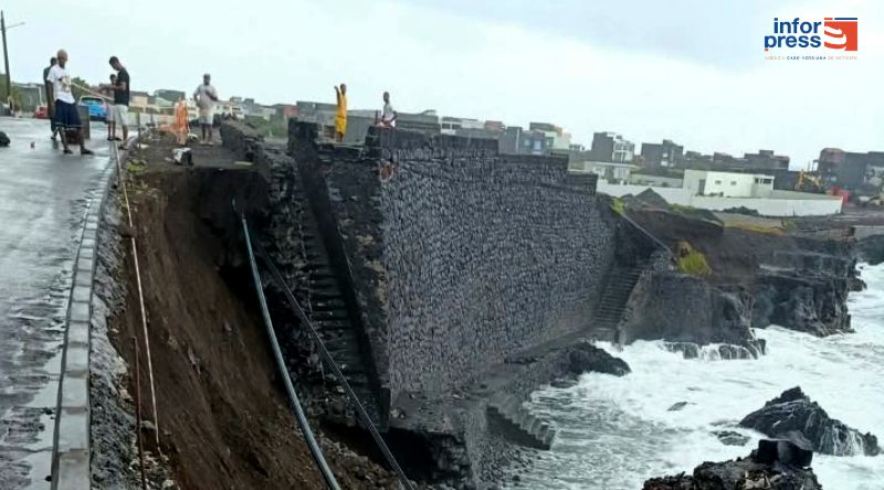 Mosteiros: Chuvas provocam derrocada de muro e aumentam riscos em várias zonas do município