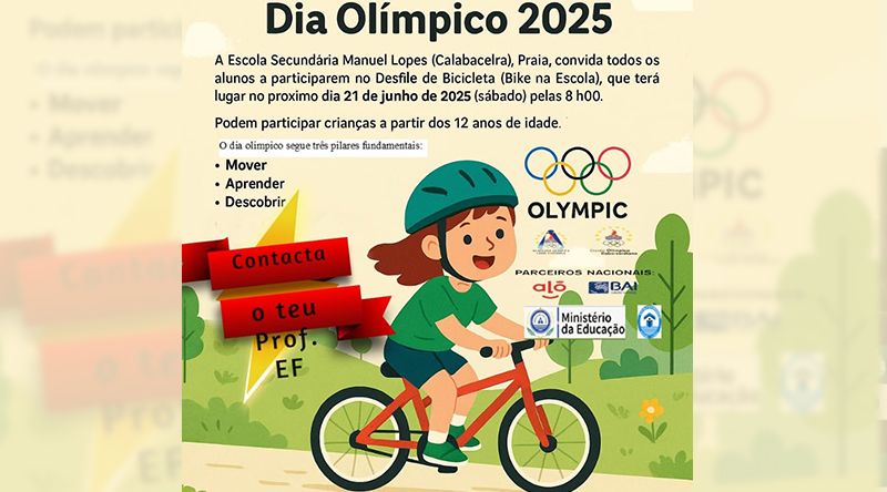 Dia Olímpico celebrado com desfile de bicicleta para promover desporto, saúde e sustentabilidade