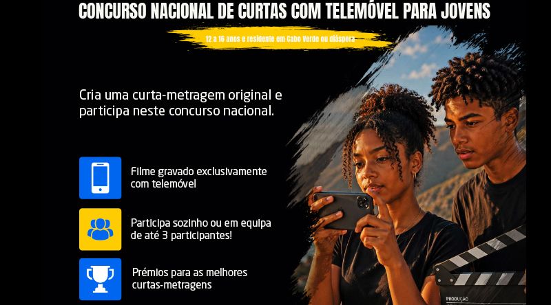Filma Kabu Verdi lança concurso de curta-metragem para jovens dos 12 aos 16 anos