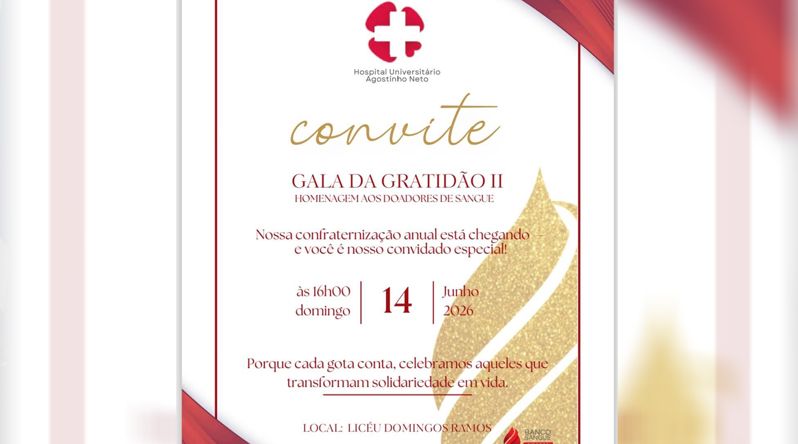 Banco de Sangue do HUAN assinala Dia Mundial do Doador com 2.ª Gala da Gratidão na Praia