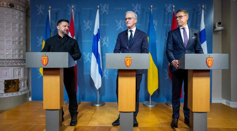 Líderes da Finlândia e Noruega em conversações com Putin e Zelensky