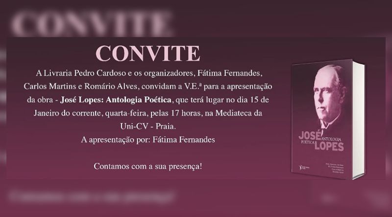 Fátima Fernandes apresenta livro “José Lopes: Antologia Poética”