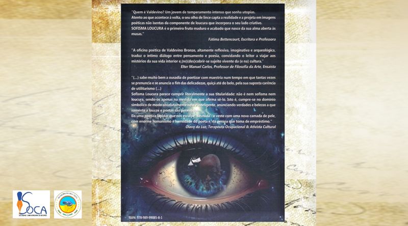 Boa Vista: Livro "Sofisma Loucura" do autor Valdevino Bronze, premiado pela Soca, vai ser lançado na ilha