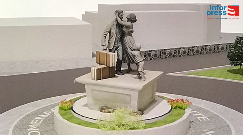 São Filipe: Repuxo da rotunda de Lém transformado em monumento em homenagem aos emigrantes