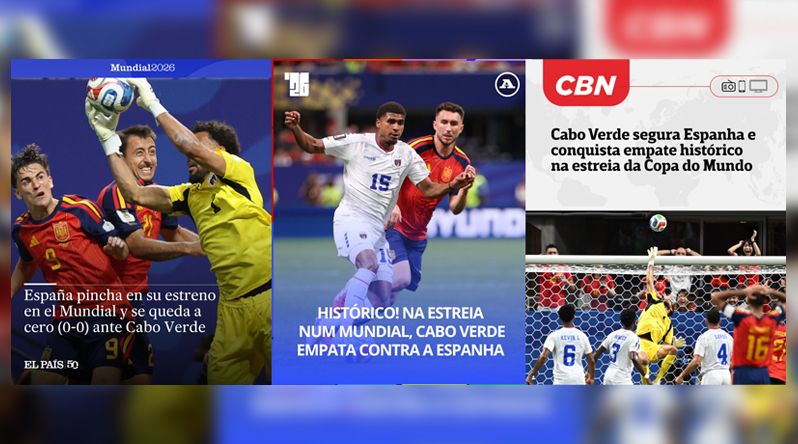 Imprensa internacional rende-se à resistência de Cabo Verde após empate histórico com a Espanha