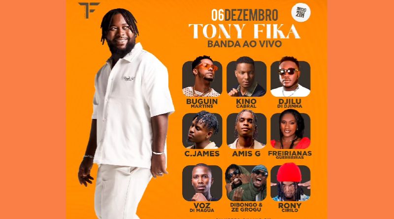  Tony Fika promete espetáculo memorável este sábado na Kebra Kanela