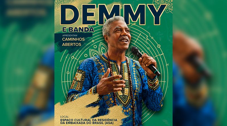 Cantor brasileiro Demmy em espetáculo hoje na Praia em celebração do mês da Consciência Negra
