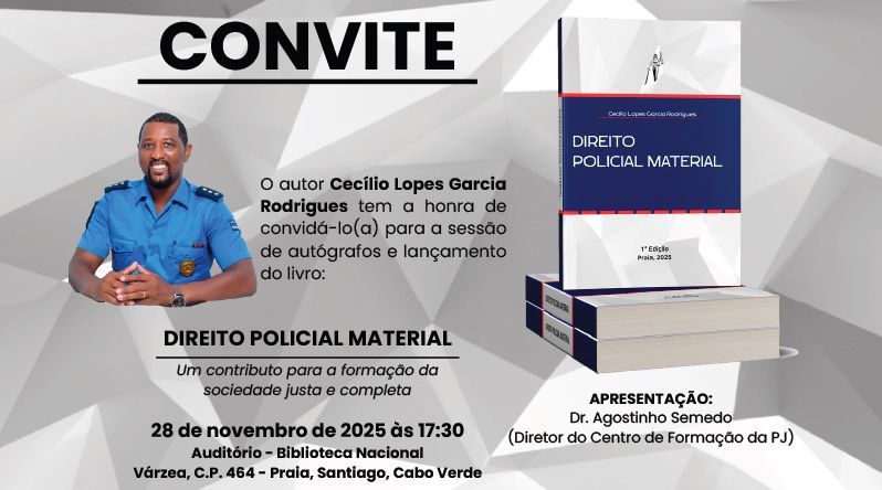 Cecílio Rodrigues apresenta livro sobre “Direito Policial Material” na Praia