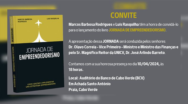Marcos Rodrigues e Luís Rasquilha apresentam esta tarde  livro “Jornada de empreendedorismo”