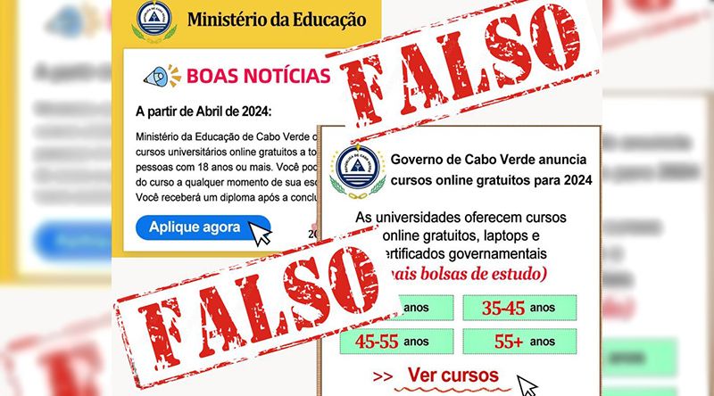 Ministério de Educação alerta sobre ofertas falsas de cursos gratuitos online supostamente oferecidos pelo Governo