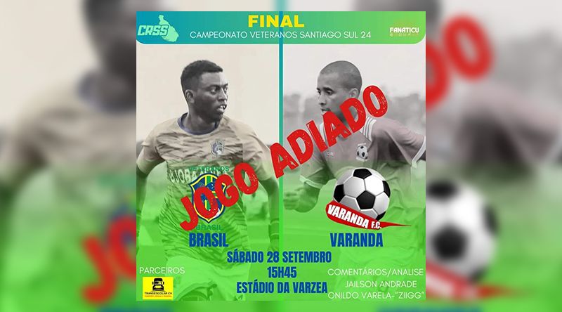 Futebol/Santiago Sul: Chuva adia final do campeonato de veteranos entre Brasil e Varanda