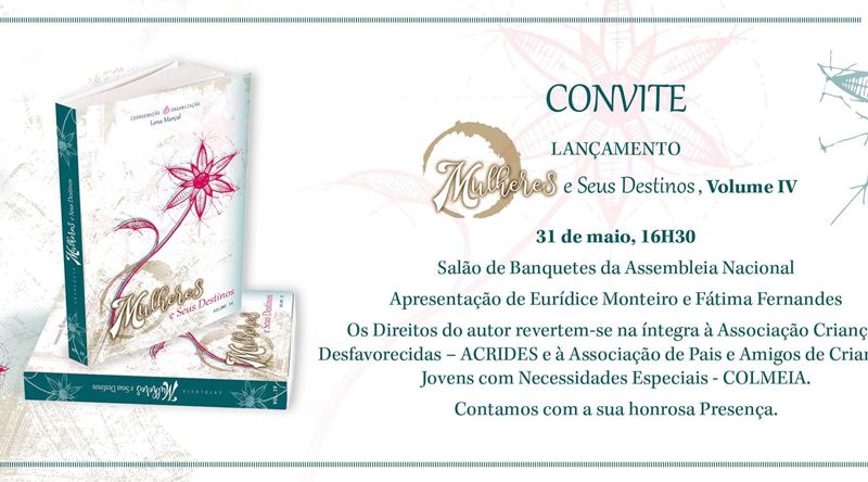 Quarto volume da antologia “Mulheres e Seus Destinos” apresentado hoje na cidade da Praia