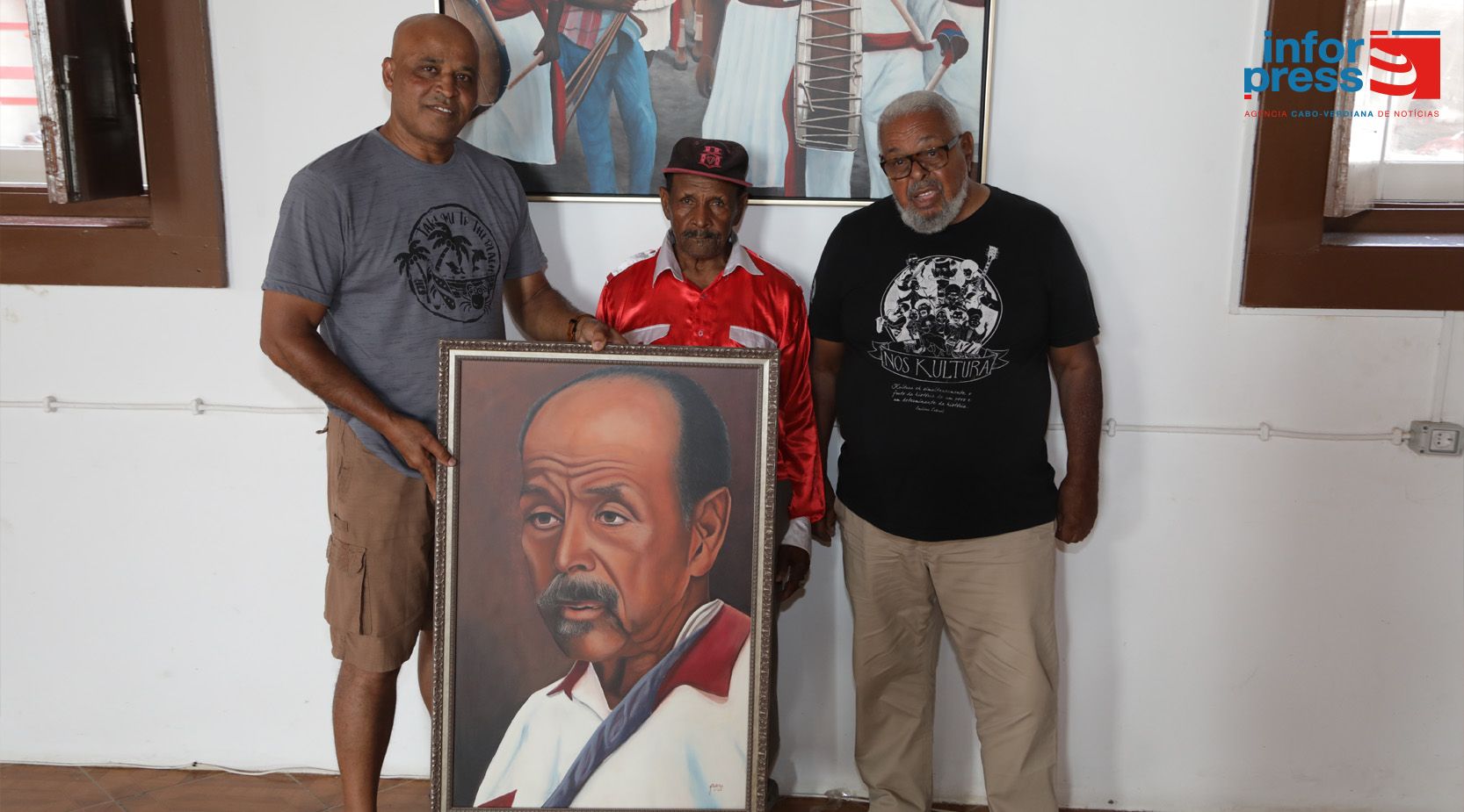 São Filipe: Tamboreiro mais antigo de São Filipe homenageado pelo artista José Pereira “Djudjé” (c/vídeo)